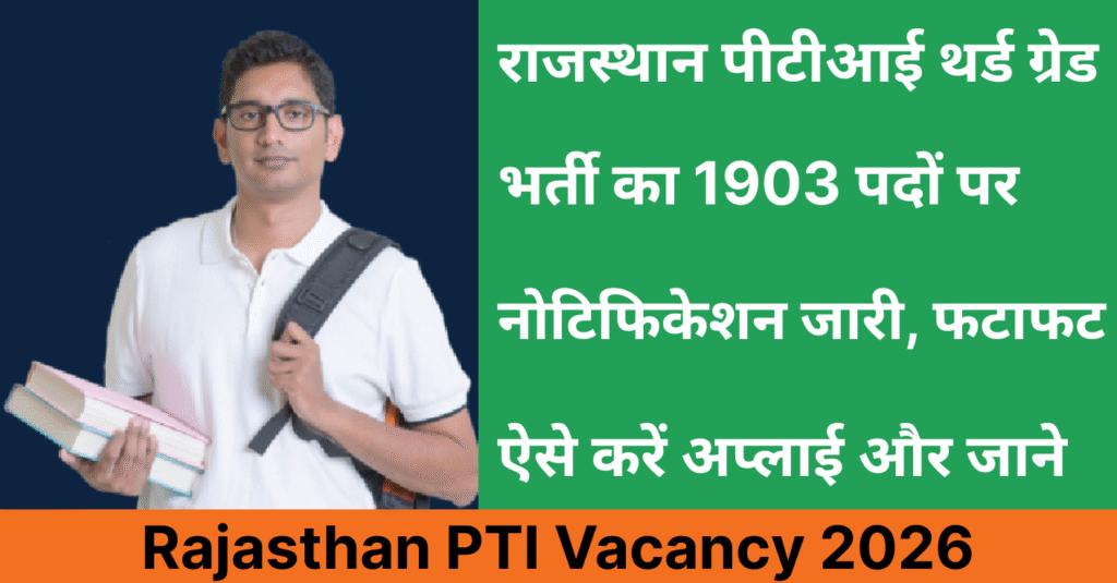 Rajasthan PTI Vacancy 2026