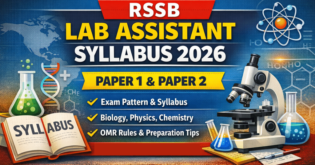 Rajasthan Lab Assistant Geography Syllabus 2026