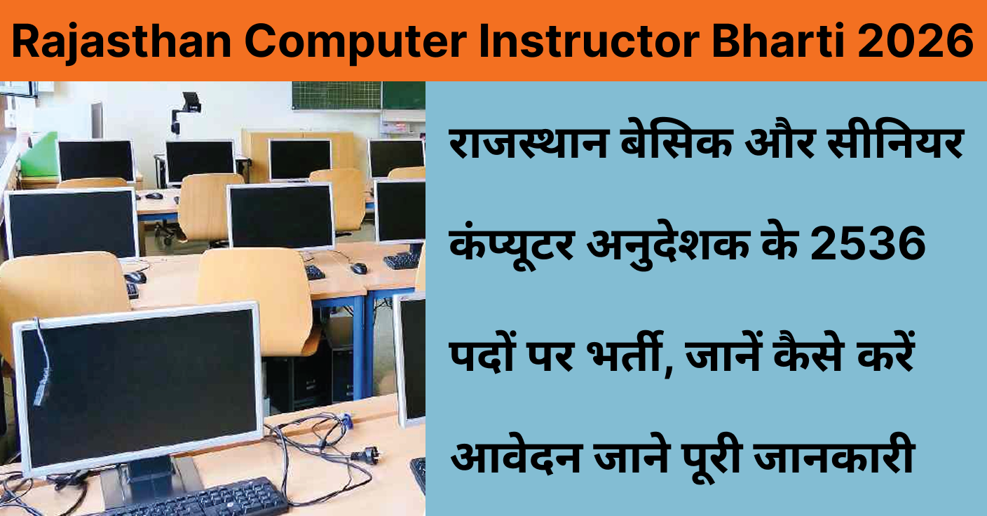 Rajasthan Computer Instructor Bharti 2026