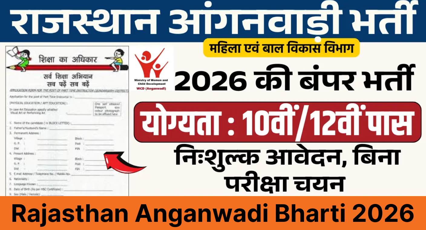 Rajasthan Anganwadi Bharti 2026
