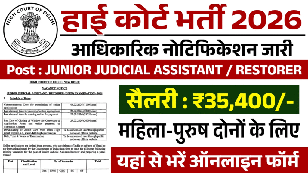 High Court Vacancy 2026