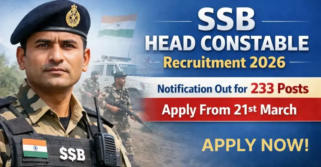 SSB Head Constable Recruitment 2026